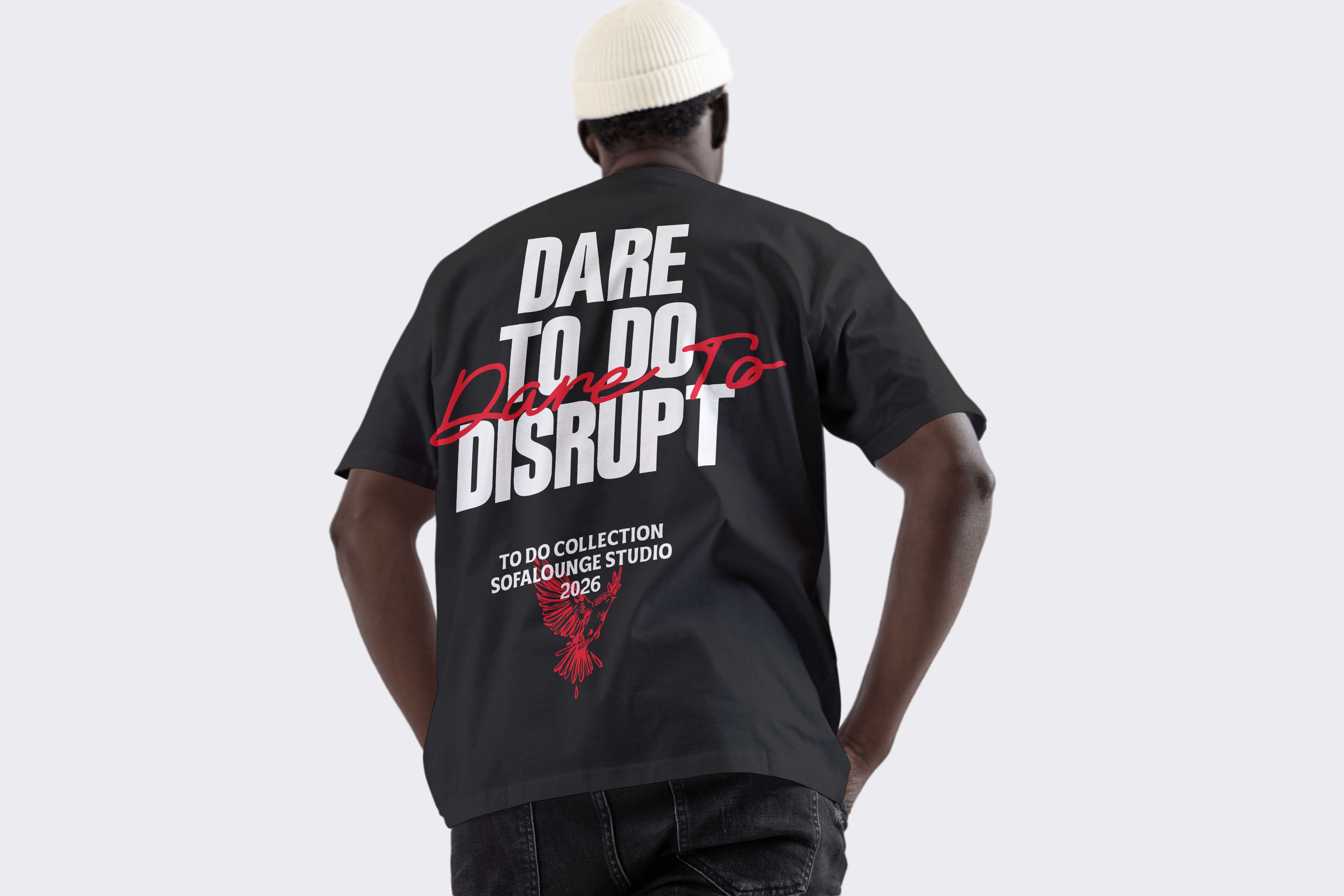 Dare To Do Tee — front, black