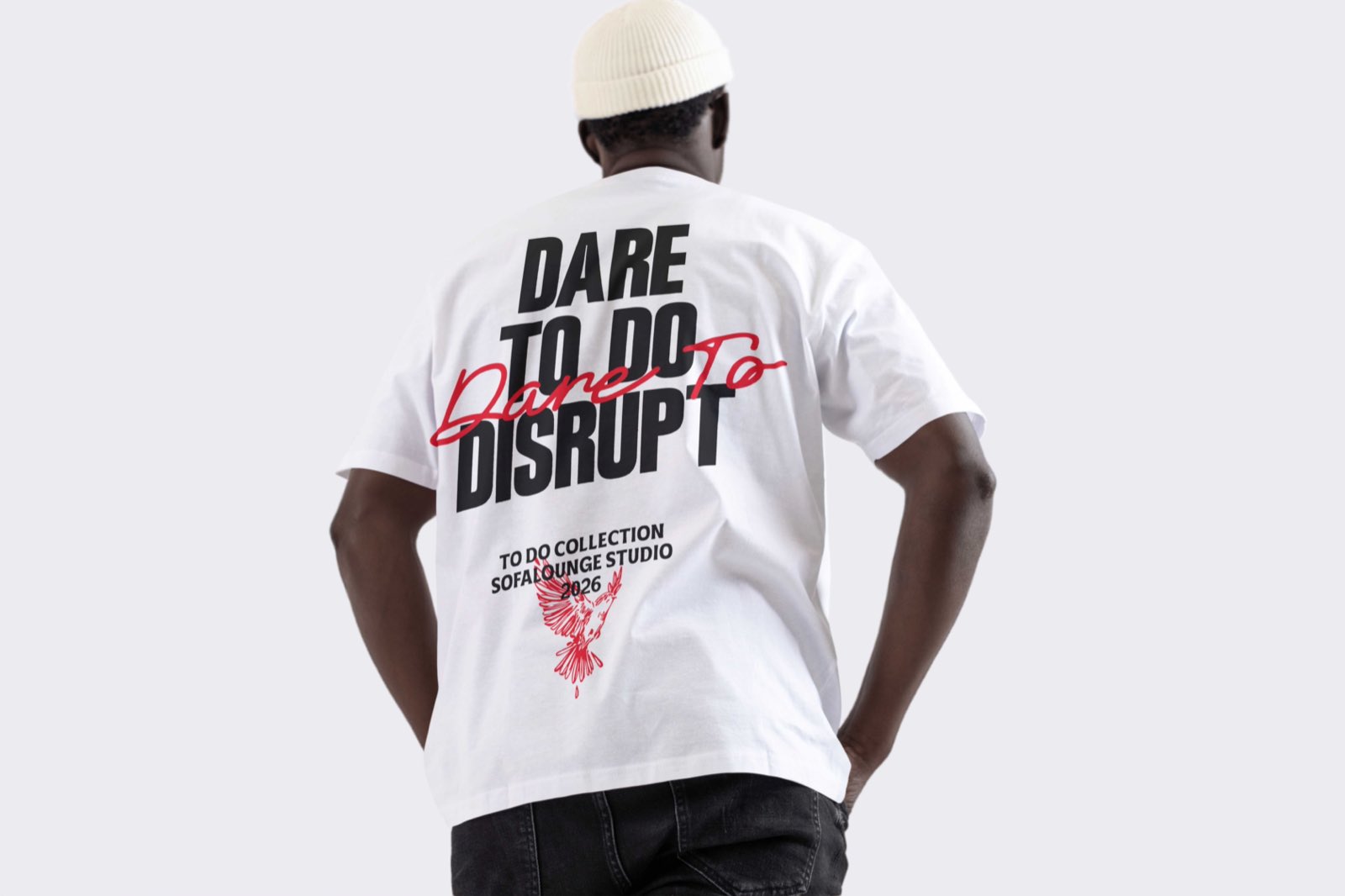 Dare To Do Tee — front, black