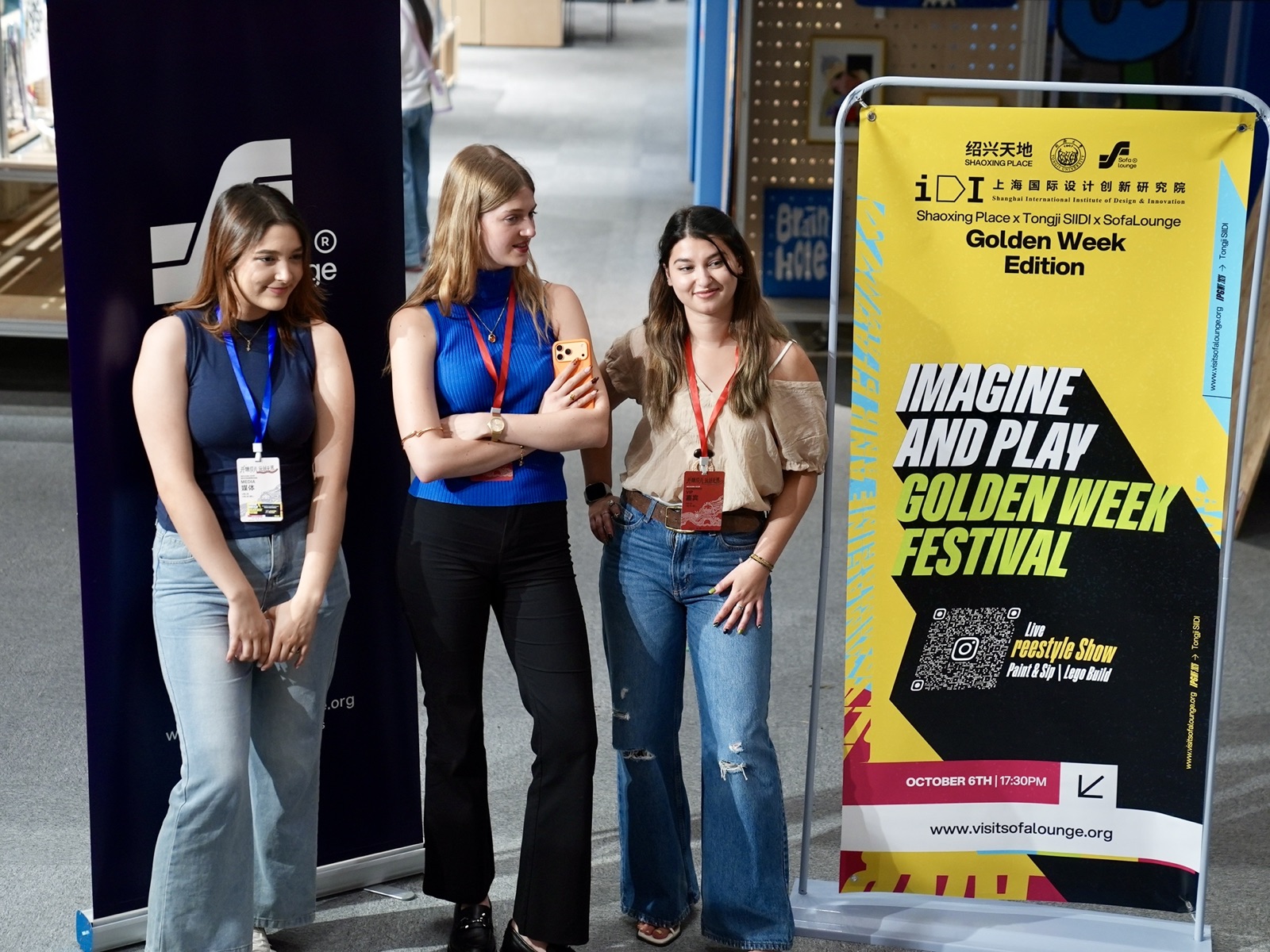 Sofalounge team members at the Imagine and Play Golden Week Festival